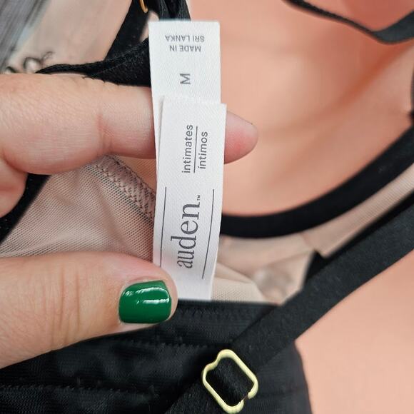 Auden bustier bralette corset bra top light pink and black Women's size Medium - Picture 4 of 5